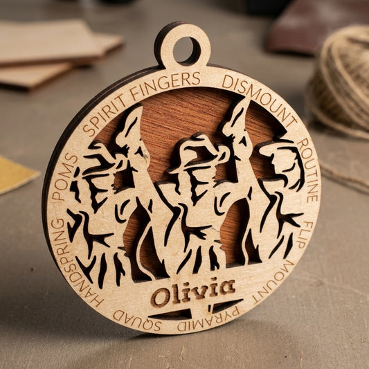 Drill Team Custom Laser Engraved Ornament