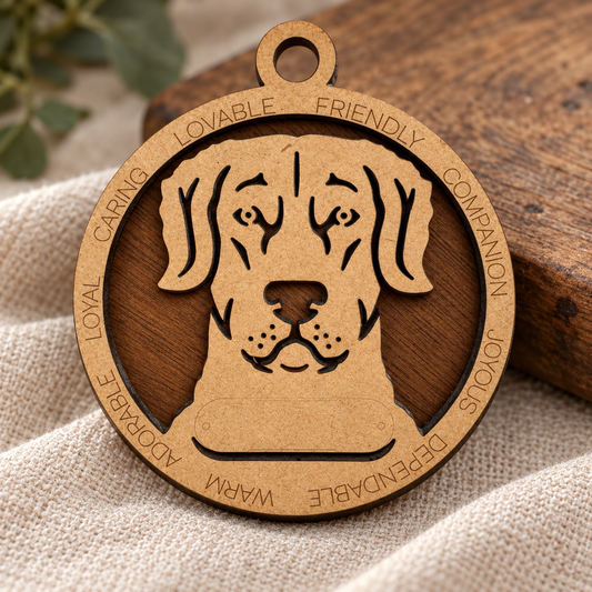 Labrador Retriever 2-Layer Laser Cut Ornament