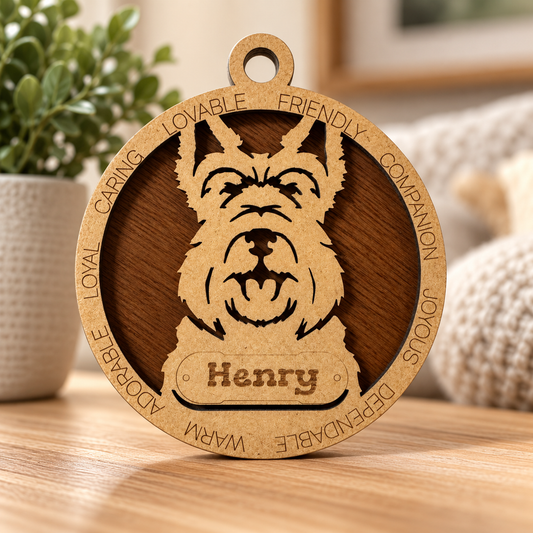 Scottish Terrier 2-Layer Laser Cut Ornament
