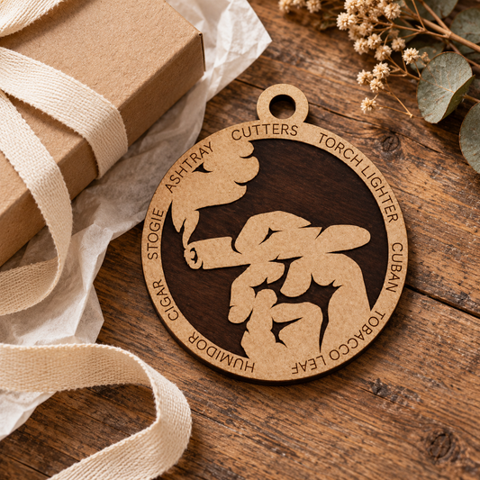 Cigar #4 2-Layer Laser Cut Ornament