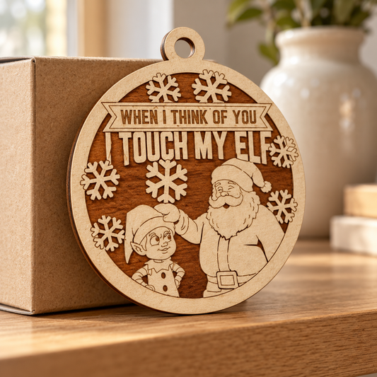 When I Think of You 2-Layer Laser Cut Ornament