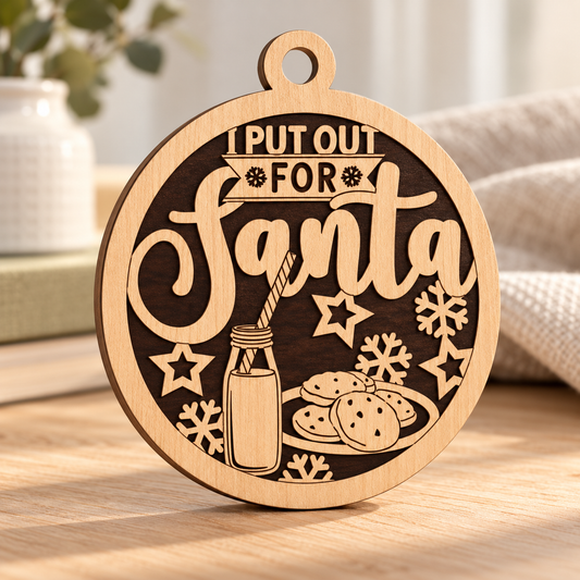 Put Out for Santa 2-Layer Laser Cut Ornament