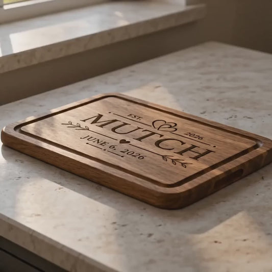 Joined Hearts Personalized Serving Board